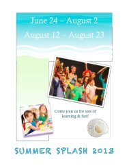 hartland/lakeside summer splash program