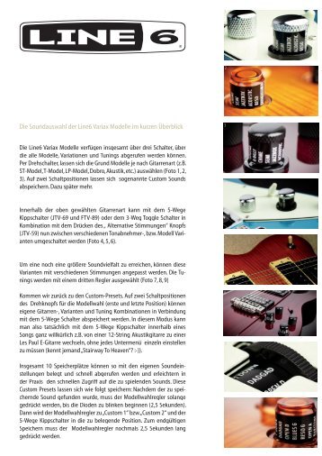 Die Soundauswahl der Line6 Variax Modelle im kurzen Überblick