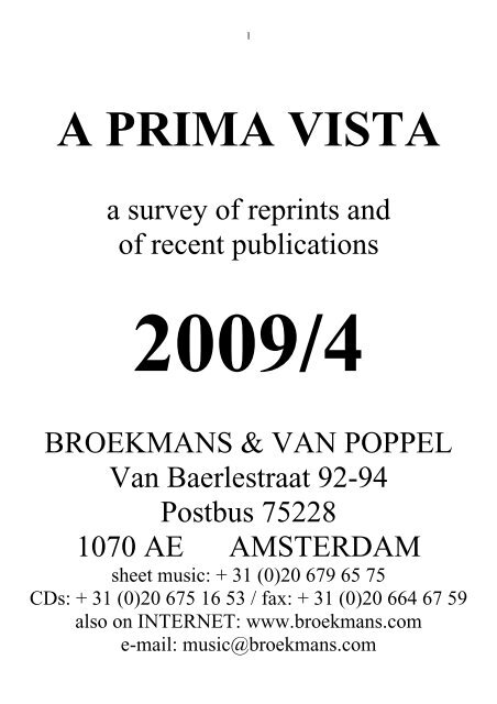 A PRIMA VISTA - Broekmans & Van Poppel