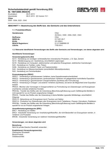 Sicherheitsdatenblatt - GHC Gerling, Holz + Co. Handels GmbH