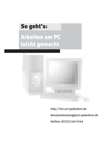 So geht's: Arbeiten am PC leicht gemacht - Zentrum für Informations ...