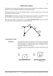 Statik starrer Körper Die Statik ist ein Teilgebiet der ... - TU Wien