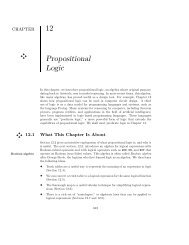 Chapter 12: Propositional Logic - The Stanford University InfoLab