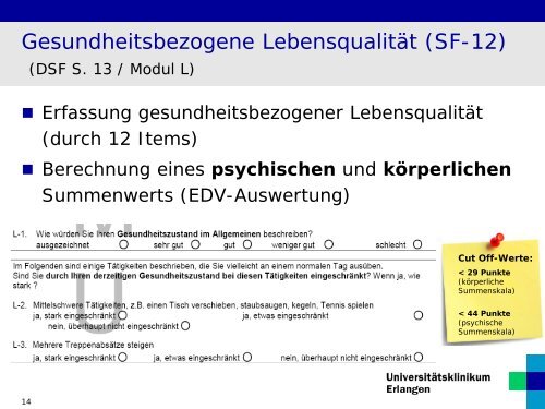 Bsp.: multimodale Seniorenschmerzgruppe - Schmerzzentrum ...