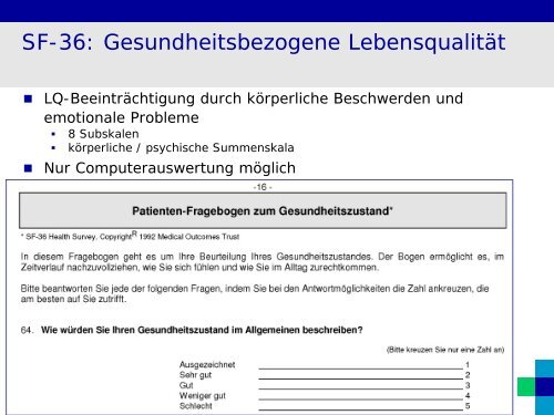 Bsp.: multimodale Seniorenschmerzgruppe - Schmerzzentrum ...