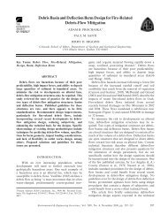 Debris Basin and Deflection Berm Design for Fire-Related Debris ...