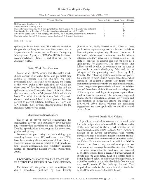 Debris Basin and Deflection Berm Design for Fire-Related Debris ...