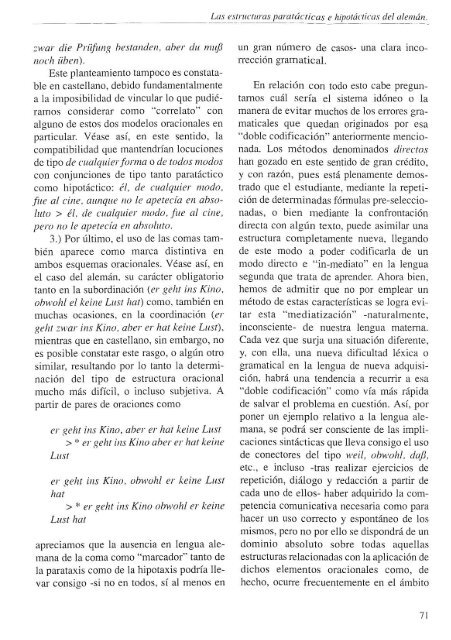 Las estructuras paratácticas e hipotácticas del alemán ...