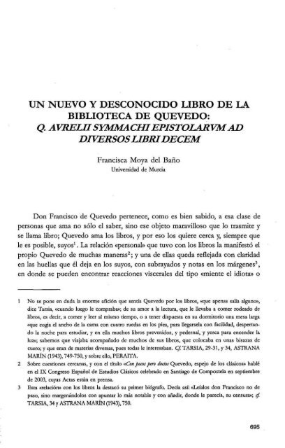 un nuevo y desconocido libro de la biblioteca de quevedo: q ...