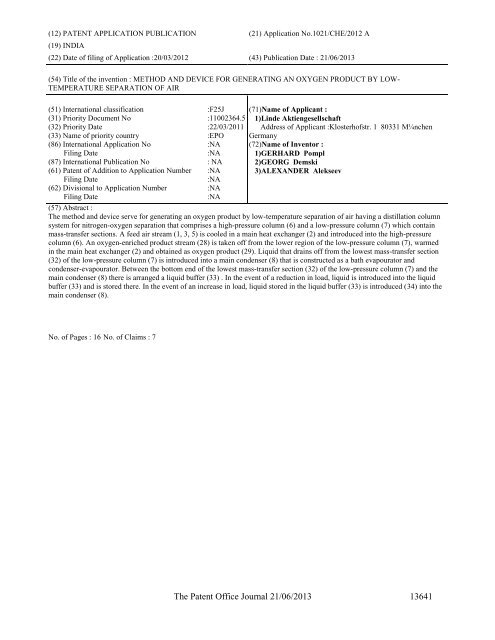 Part-I - Controller General of Patents Designs and Trademarks