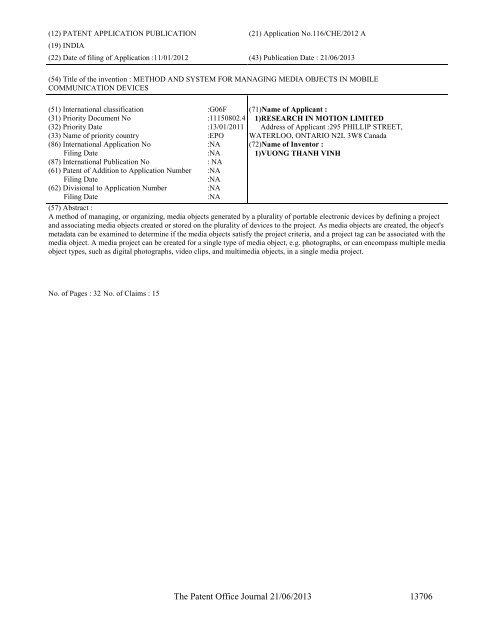 Part-I - Controller General of Patents Designs and Trademarks