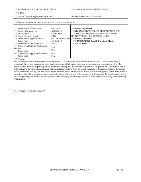 Part-I - Controller General of Patents Designs and Trademarks