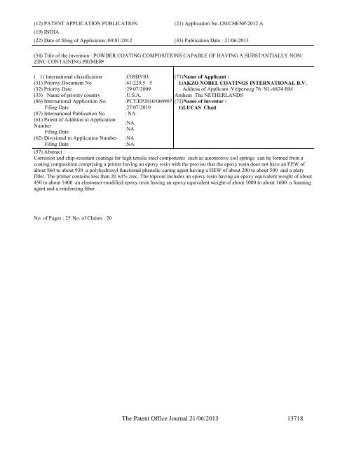 Part-I - Controller General of Patents Designs and Trademarks