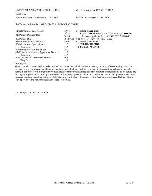 Part-I - Controller General of Patents Designs and Trademarks