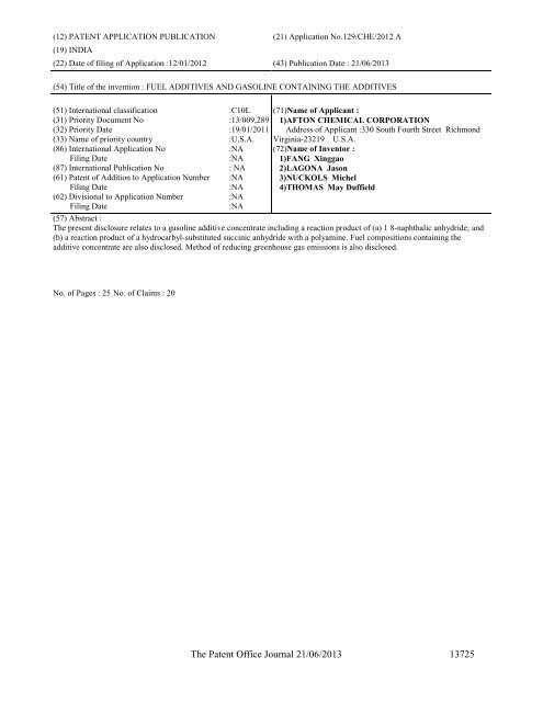 Part-I - Controller General of Patents Designs and Trademarks