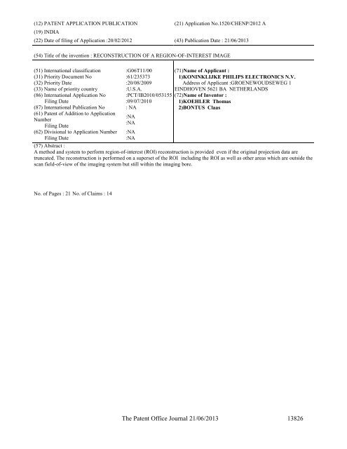 Part-I - Controller General of Patents Designs and Trademarks