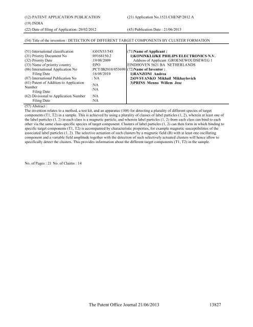 Part-I - Controller General of Patents Designs and Trademarks