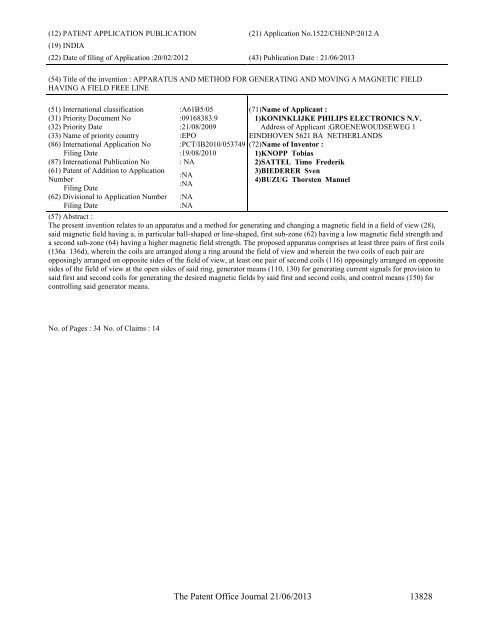 Part-I - Controller General of Patents Designs and Trademarks