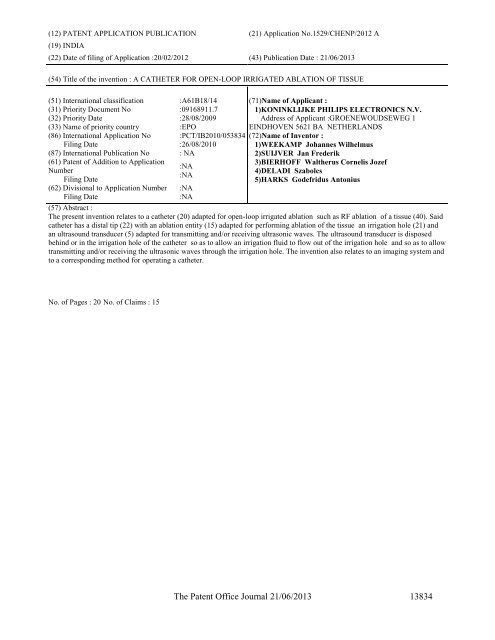 Part-I - Controller General of Patents Designs and Trademarks