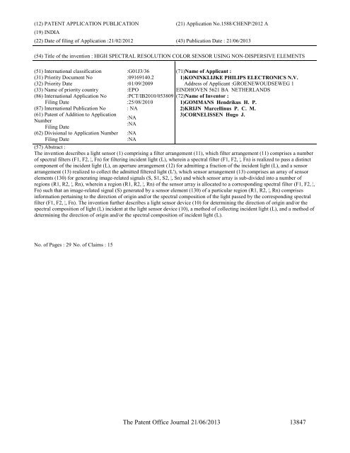 Part-I - Controller General of Patents Designs and Trademarks