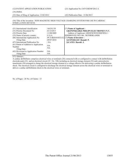 Part-I - Controller General of Patents Designs and Trademarks