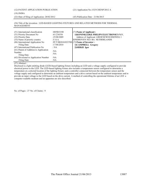 Part-I - Controller General of Patents Designs and Trademarks