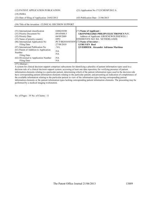 Part-I - Controller General of Patents Designs and Trademarks