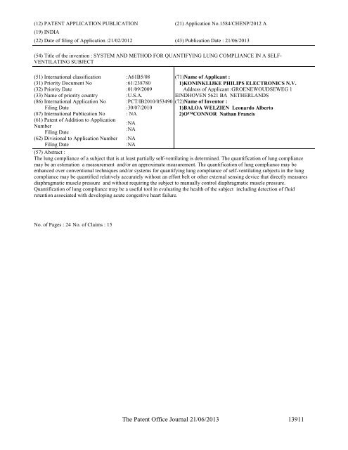 Part-I - Controller General of Patents Designs and Trademarks