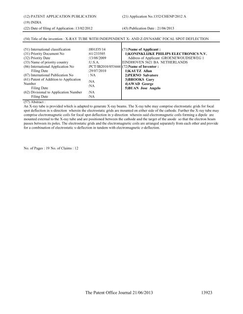 Part-I - Controller General of Patents Designs and Trademarks