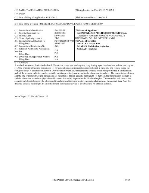 Part-I - Controller General of Patents Designs and Trademarks