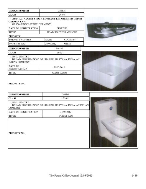 Part-II (Design) - Controller General of Patents Designs and ...