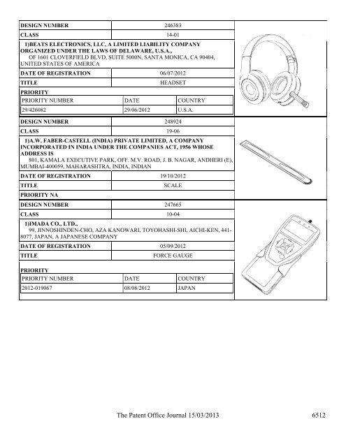 Part-II (Design) - Controller General of Patents Designs and ...