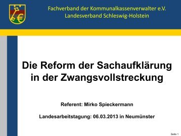 Reform der Sachaufklärung