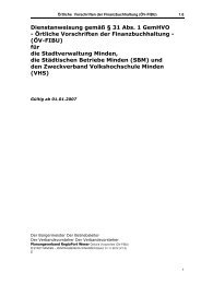 Örtliche Vorschriften der Finanzbuchhaltung - (ÖV ... - Stadt Minden