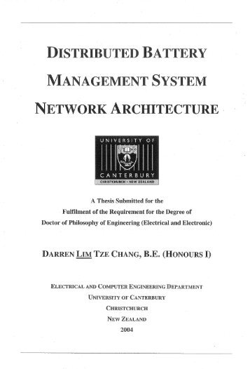 Distributed battery management system network architecture