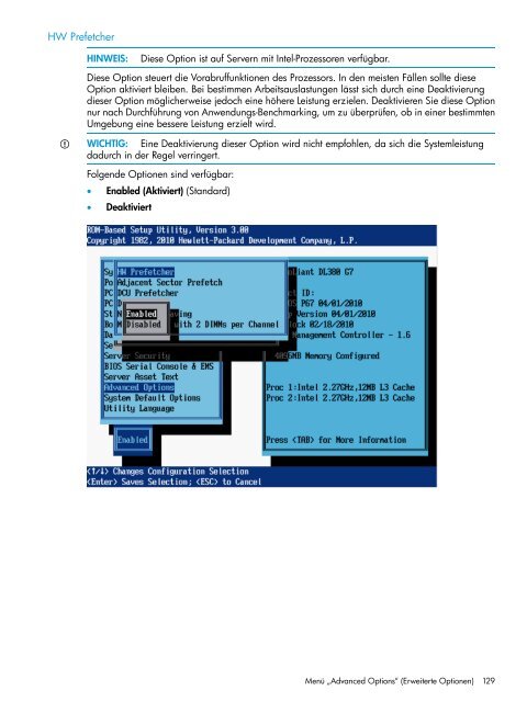 HP ROM-Based Setup Utility Benutzerhandbuch - Hewlett Packard