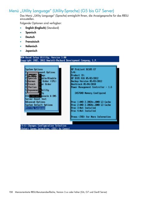 HP ROM-Based Setup Utility Benutzerhandbuch - Hewlett Packard