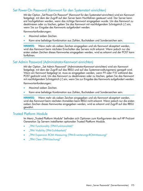 HP ROM-Based Setup Utility Benutzerhandbuch - Hewlett Packard