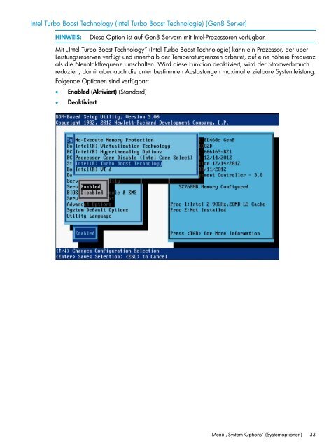 HP ROM-Based Setup Utility Benutzerhandbuch - Hewlett Packard