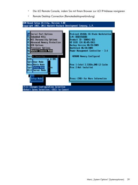 HP ROM-Based Setup Utility Benutzerhandbuch - Hewlett Packard