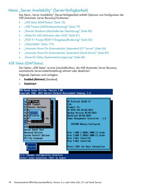 HP ROM-Based Setup Utility Benutzerhandbuch - Hewlett Packard