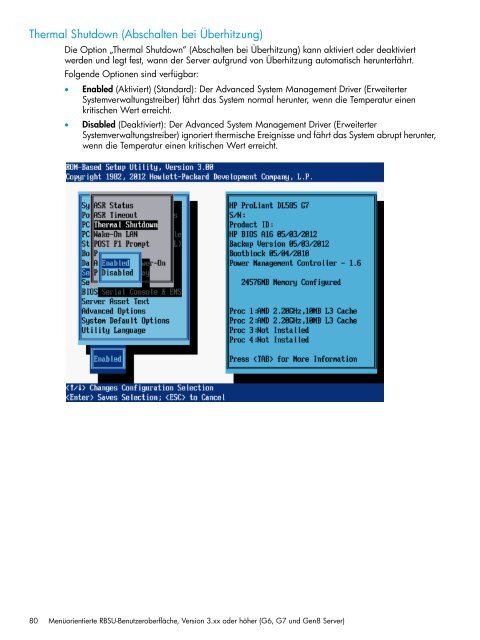 HP ROM-Based Setup Utility Benutzerhandbuch - Hewlett Packard