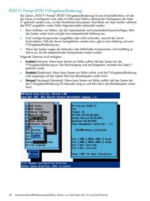 HP ROM-Based Setup Utility Benutzerhandbuch - Hewlett Packard