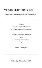 Subjects of contemporary travel literatures - UC Research Repository