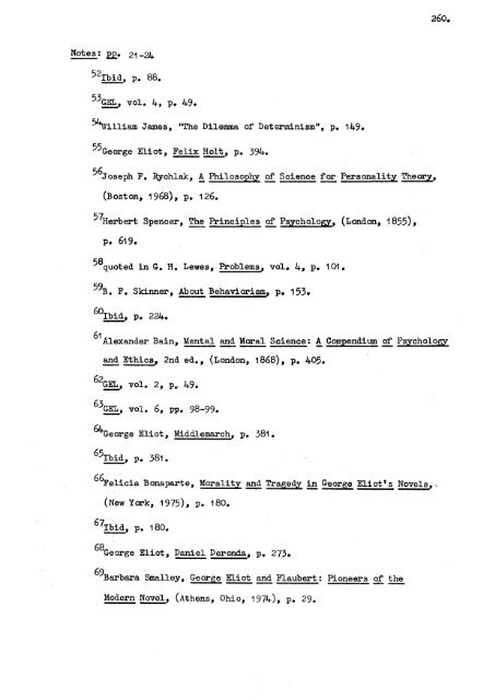 A study of characterisation in the novels of George Eliot