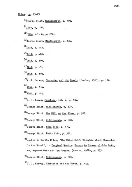 A study of characterisation in the novels of George Eliot