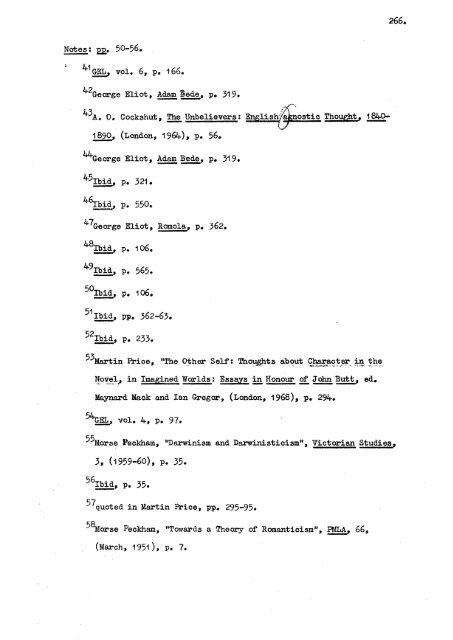 A study of characterisation in the novels of George Eliot