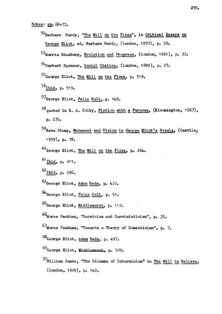 A study of characterisation in the novels of George Eliot