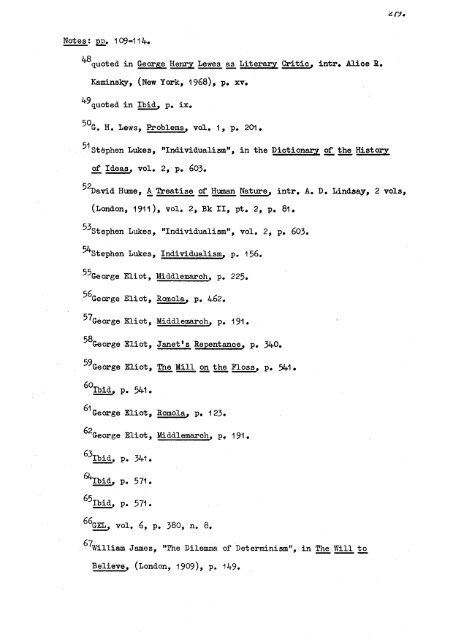 A study of characterisation in the novels of George Eliot