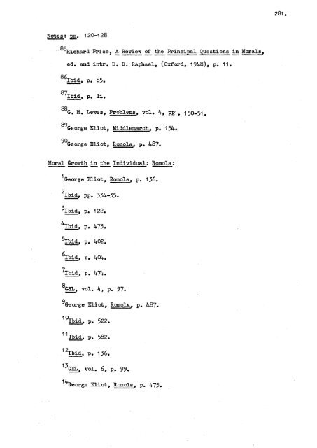 A study of characterisation in the novels of George Eliot